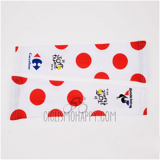 Tour de France 2015 Arm Warmer Cycling White and Red